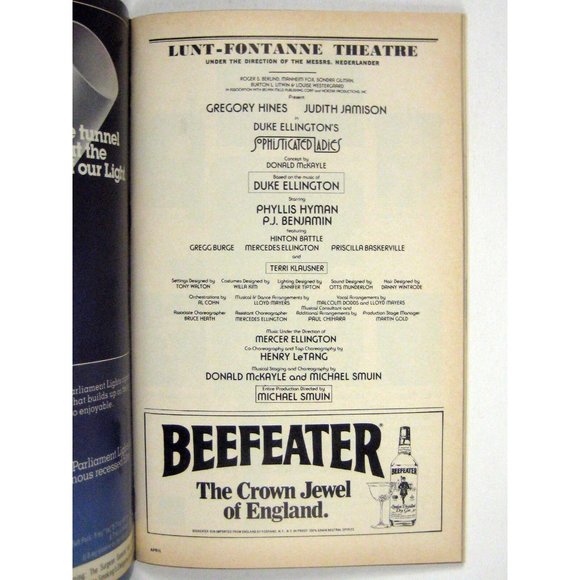 Duke Ellington Ladies Playbill April 1981 Gregory Hines Jamison Hinton Battle - Picture 4 of 9